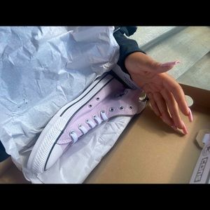 Pale amethyst high top converse Seasonal color